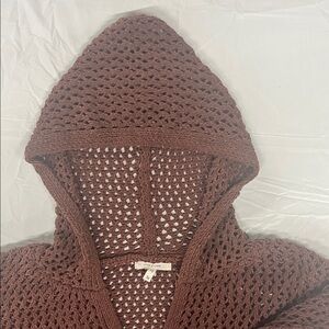 Maurices Plus Size 3X Crochet Knit Hoodie Boho Beach Coverup